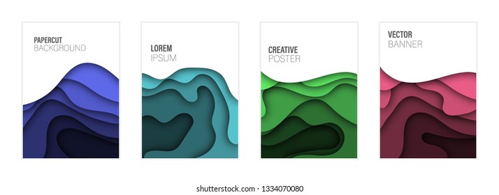 Set of covers, brochure, flyer template design with abstract background