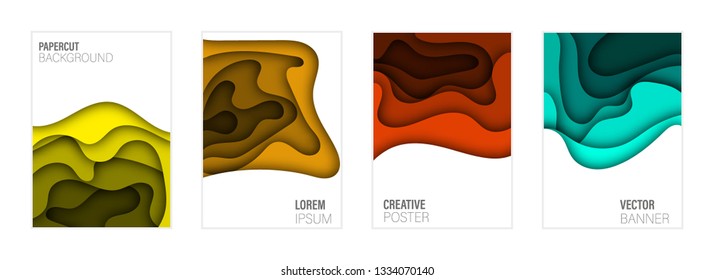 Set of covers, brochure, flyer template design with abstract background