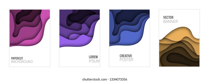 Set of covers, brochure, flyer template design with abstract background