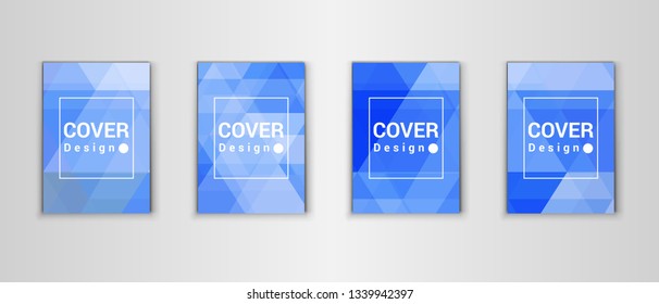 Set of covers, brochure, flyer template design with abstract background