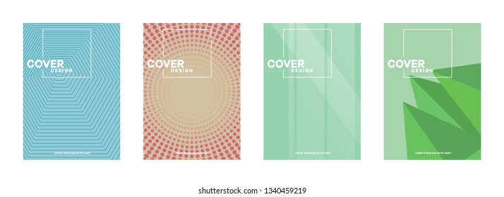 Set of covers, brochure, flyer template design with abstract background