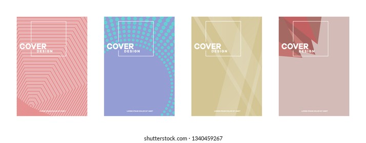 Set of covers, brochure, flyer template design with abstract background