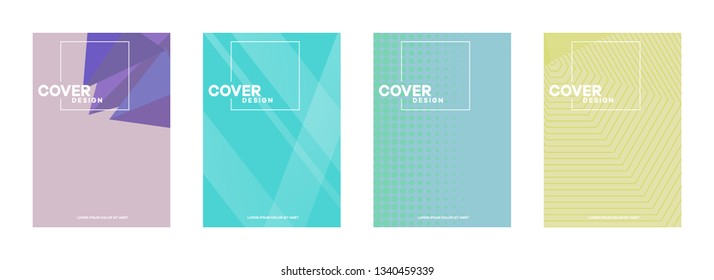 Set of covers, brochure, flyer template design with abstract background