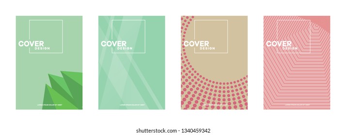 Set of covers, brochure, flyer template design with abstract background