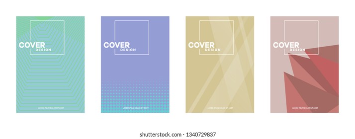 Set of covers, brochure, flyer template design with abstract background