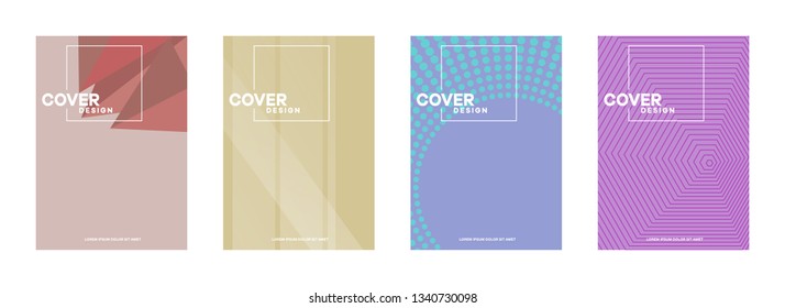 Set of covers, brochure, flyer template design with abstract background