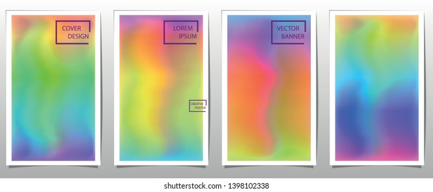 Set of covers, brochure, flyer template design with abstract background
