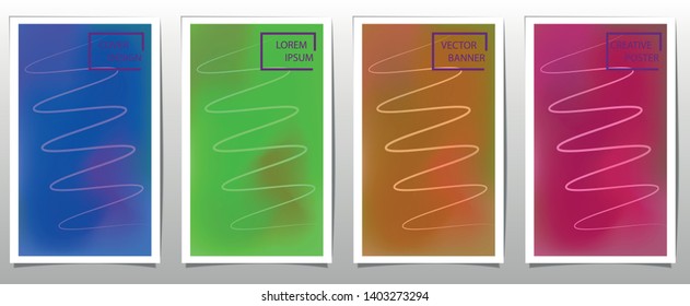 Set of covers, brochure, flyer template design with abstract background
