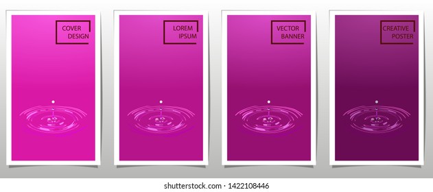 Set of covers, brochure, flyer template design with abstract background
