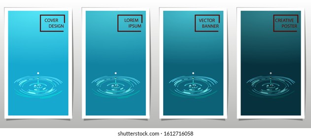 Set of covers, brochure, flyer template design with abstract background

