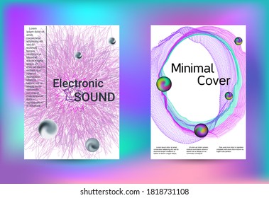 Conjunto de cubiertas para el diseño. Banner de arte de línea. Fondo de la música vectorial de ilustración aislada. Plantilla de impresión de vectores. Impresión geométrica. Resumen del fondo vectorial. 