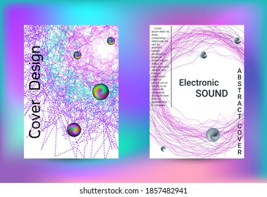 Conjunto de cubiertas para el diseño. Banner de arte de línea. Fondo de la música vectorial de ilustración aislada. Plantilla de folleto comercial. Impresión geométrica. Resumen del fondo vectorial. 