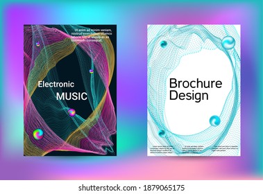 Set of covers for design. Line art banner. Isolated vector illustration vector music background. Business brochure template. Geometric print. Abstract vector background.