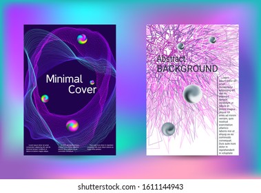 Set of covers for design. Minimal creative art. Vector print template. Geometric print. Abstract vector background. 