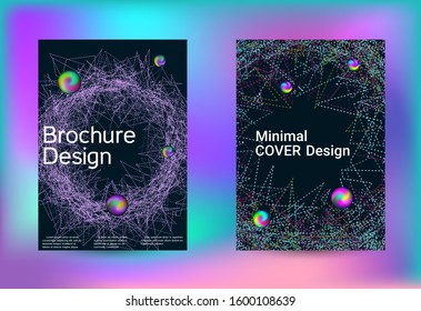 Set of covers for design. Minimal vector coverage. Vector print template. Geometric print. Abstract vector background. 