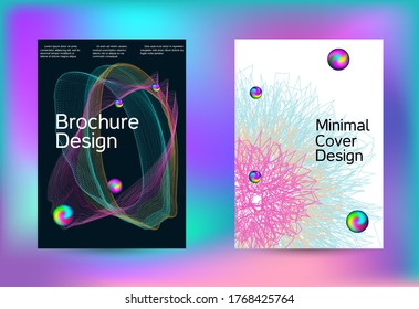 Set of covers for design. Minimal vector coverage. Vector print template. Geometric print. Abstract vector background. 