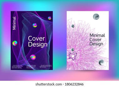 Set of covers for design. Minimal vector coverage. Business brochure template. Geometric print. Abstract vector background. 