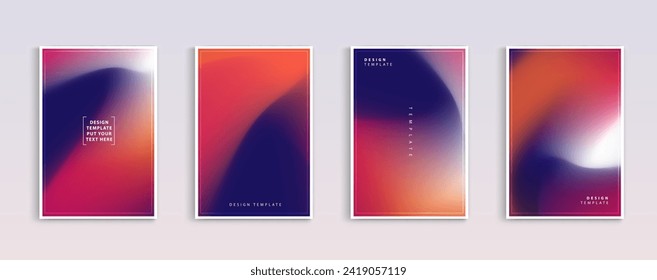 Conjunto de portadas plantillas de diseño gradiente fondos abstractos de negocio. diseño moderno y de moda. aplicables a las páginas de aterrizaje, portadas, folletos, folletos, presentaciones, banners. Diseño de vectores.