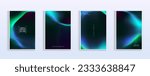 Set of covers design templates with vibrant northern lights gradient background. trendy modern design. applicable for landing pages, covers, brochures, flyers, presentations, banners. Vector design.