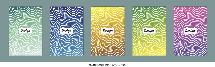 Set of covers design templates with vibrant gradient background. Modern trendy poster with geometric shapes