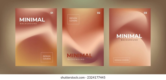 Set of covers design templates with vibrant gradient background. Trendy modern design. Applicable for placards, banners, flyers, presentations, covers and reports. Vector illustration. Eps10