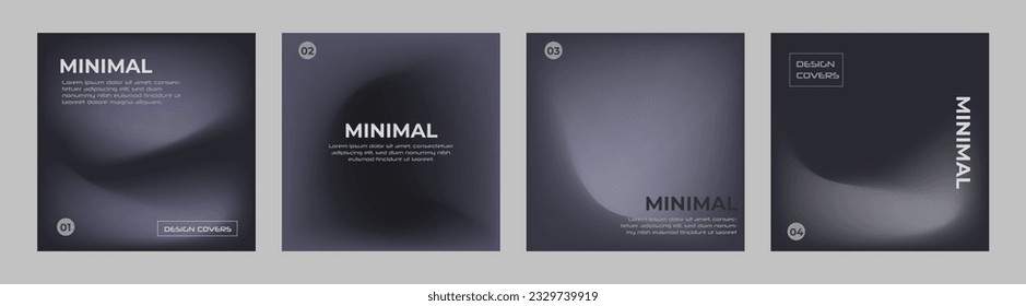 Conjunto de plantillas de diseño de cubiertas con fondo de gradiente vibrante. Diseño moderno y de diseño. Aplicable a carteles, pancartas, folletos, presentaciones, portadas e informes. Ilustración vectorial. Eps10