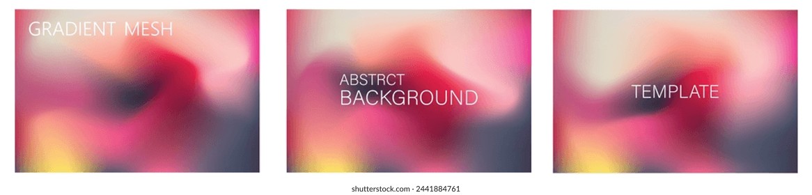 Conjunto de plantillas de diseño de cubiertas con fondo degradado de luces del norte vibrante. diseño moderno de moda. aplicable para páginas de aterrizaje, cubiertas, folletos, volantes, presentaciones, banners. Diseño vectorial.