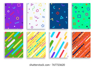 Set of covers with geometric designs in Memphis style