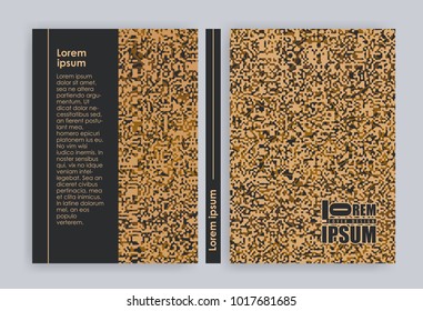 Set of Covers with Glitch Abstract Background. Vector illustration 