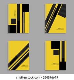 Set covers for magazine of black stripes. 