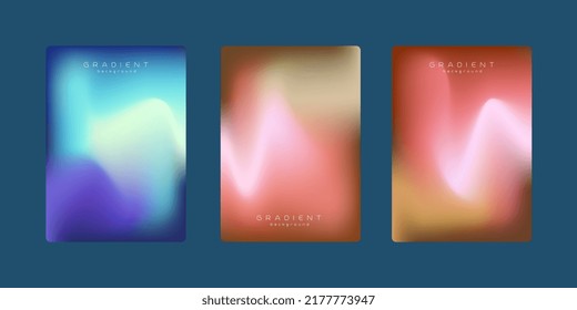Conjunto de plantillas de cubiertas diseño con fondo de gradiente marrón, diseño de gradiente moderno y vector aplicable utilizado en papel tapiz, banners, volantes, presentaciones, ilustración vectorial