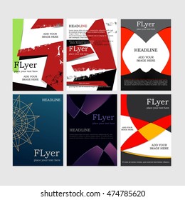 Set of covers templates, flyers. Vector illustration. Eps10.