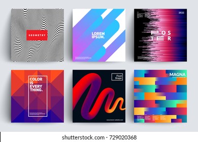 Set of covers with Trendy designs. Eps10 vector templates.