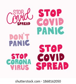 set of covid doodle flat on white background vector illustration design