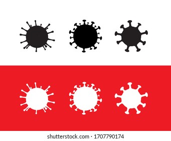 Set of Covid-19 coronavirus icons.