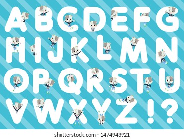 A set of cow boy designed with alphabet.Characters with fun expressions pose various poses.It's vector art so it's easy to edit.
