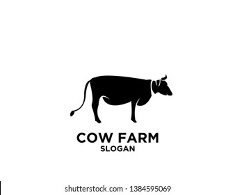 Bull Cow Angus Cattle Logo Ideas Stock Vector (Royalty Free) 1607752333