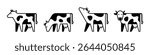 Set of Cow logo. Icon design. Template elements