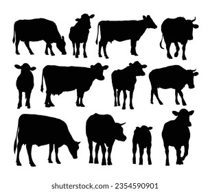 The set of cow silhouettes.
