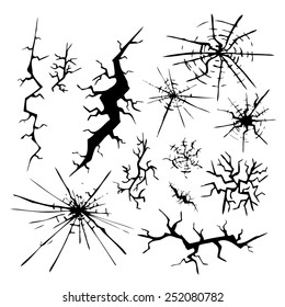 set crack. Vector