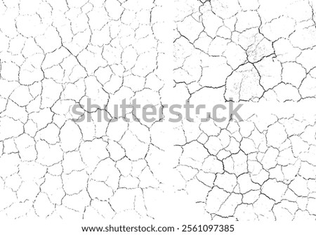 a set of cracked ground textures - vector