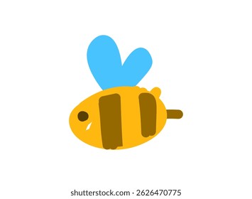 Conjunto de una abeja de dibujo infantil de lápiz