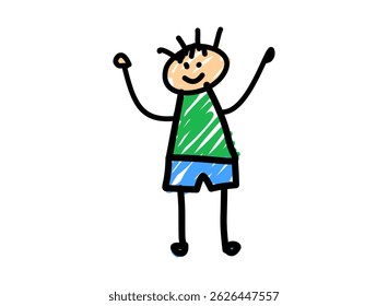 set of an Crayon Doodle Kids Boy 