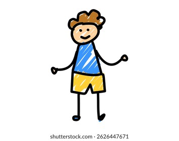 set of an Crayon Doodle Kids Boy 