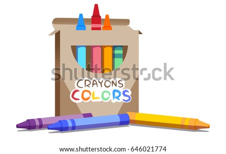 a set of crayons contains seven rainbow colors  