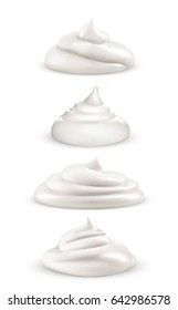 Set of cream isolated on white background