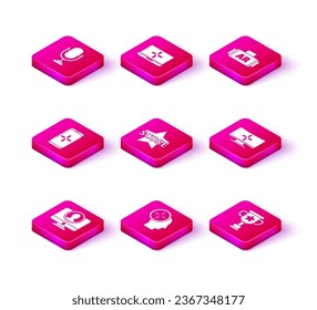 Set Create account screen, Head hunting concept, Smartphone and playing game, Star, Award cup, Computer monitor, Ar, augmented reality and Laptop icon. Vector