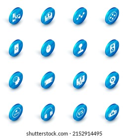 Set Create account screen, Share, Gamepad, Smartphone and playing in game, Head hunting concept, Computer mouse gaming, Stereo speaker and Joystick for arcade machine icon. Vector