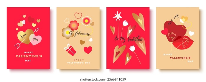 A set for creating backgrounds for posters,banners, and Valentine's Day cards.