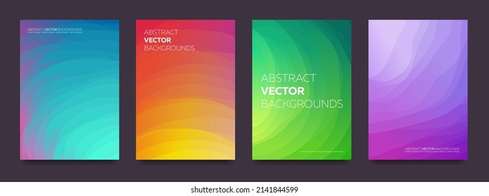 Set of creative abstract colorful backgrounds. Vector.